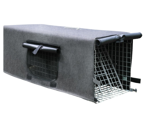 Anmials Trap Cage Cover Trap Cage Cover with Mesh Window for 1-2 Door Humane Animal Trap Cage 32 x 10 x 12inch【Cover Only】